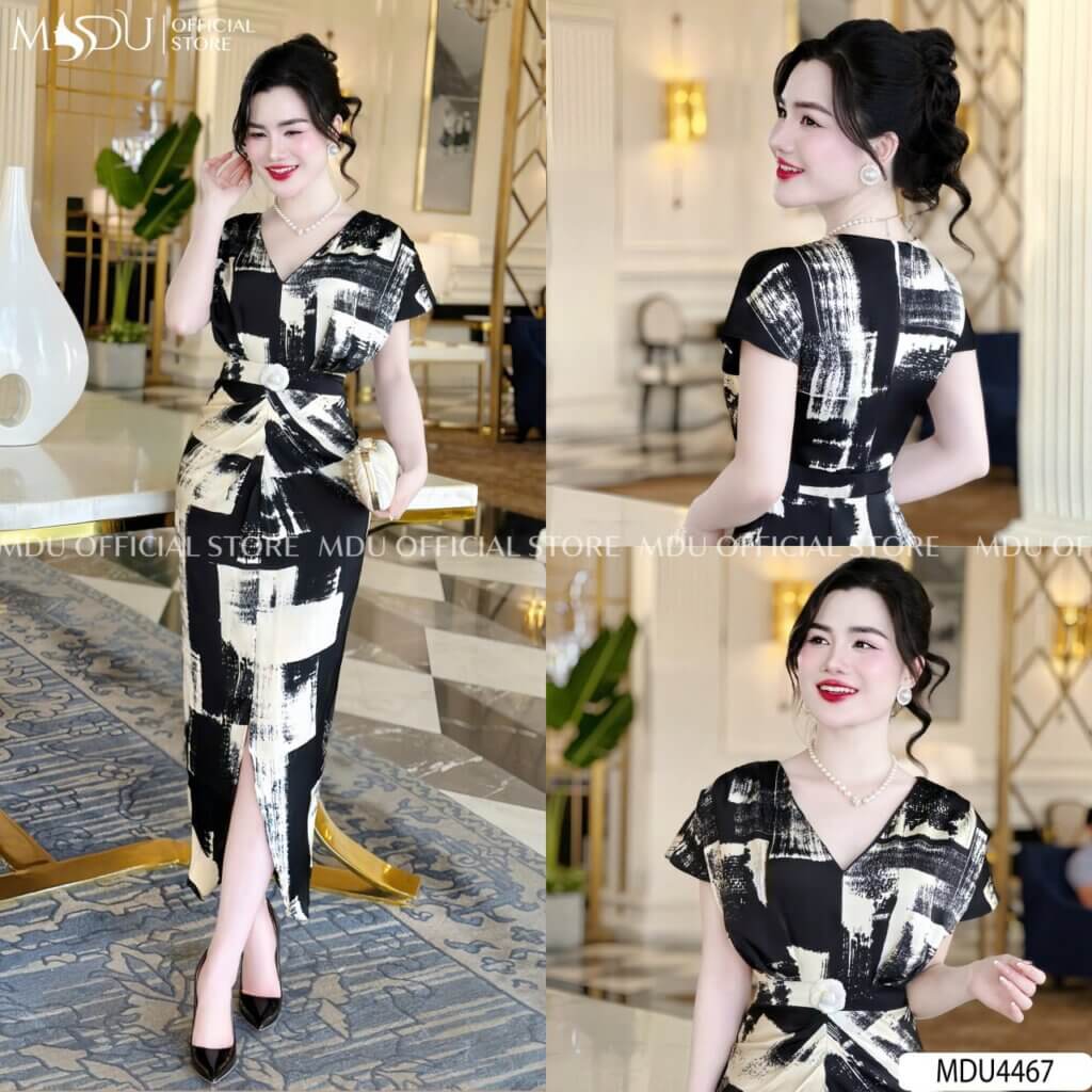 Top 10+ Mẫu Đầm Dự Tiệc Che Bụng Sang Trọng Giúp Tôn Dáng Hoàn Hảo 8 Đầm Dự Tiệc Cổ Chữ V