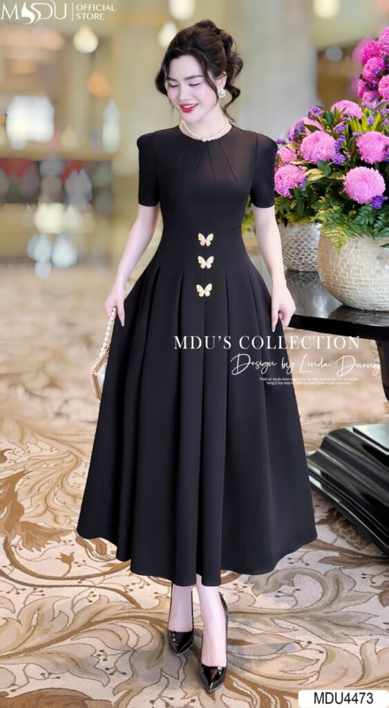 Top 10+ Đầm Đen Dự Tiệc Cho Người Mập Giúp Tôn Dáng Và Tỏa Sáng 6 Đầm Đen Dự Tiệc Xếp Ly
