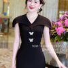Váy Thiết Kế MDU4489 Màu Đen Đính Mác Cài Bướm Nổi Bật 11 vay thiet ke mdu4489 2 Mdu Fashion