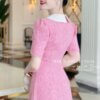 Váy Thiết Kế MDU4561 Màu Hồng Nhẹ Nhàng Cổ Sơ Mi Cách Điệu 12 vay thiet ke mdu4561 2 Mdu Fashion