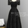 Váy Thiết Kế MDU4610 Màu Đen Quyến Rũ Hoa Văn Tinh Xảo 11 vay thiet ke mdu4610 4 Mdu Fashion