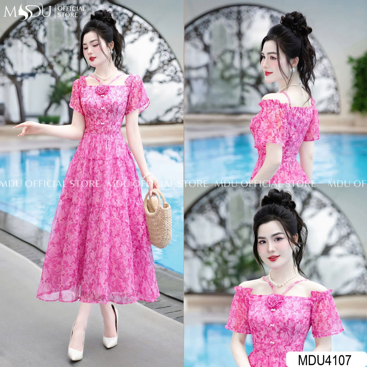 Ghim Top 5 Siêu Phẩm Đầm Dài Đi Biển Cực Xinh Mặc Là Ghiền 7 Cùng Linda Khám Phá Top 5 Mẫu Đầm Dài Đi Biển Đẹp Nhất Từ MDU Fashion - Đầm Dài Đi Biển Họa Tiết Hồng Bắt Mắt