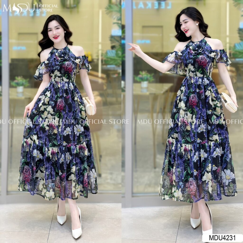 Top 5+ Váy Hoa Đi Biển Sành Điệu Nhất Mà Nàng Không Thể Thiếu Trong Tủ Đồ 5 Váy Hoa Đi Biển- Váy Hoa Huyền Bí