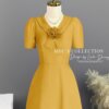 Váy Thiết Kế MDU4701 Màu Vàng Nổi Bật Phối Cùng Cổ Cách Điệu 15 vay thiet ke 5 Mdu Fashion