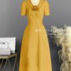 Váy Thiết Kế MDU4701 Màu Vàng Nổi Bật Phối Cùng Cổ Cách Điệu 13 vay thiet ke 6 Mdu Fashion