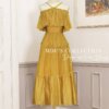 Váy Thiết Kế MDU4759 Tơ Óng Ngọc Trai Trễ Vai Xếp Ly Bay Bổng 11 vay thiet ke MDU4759.4 Mdu Fashion