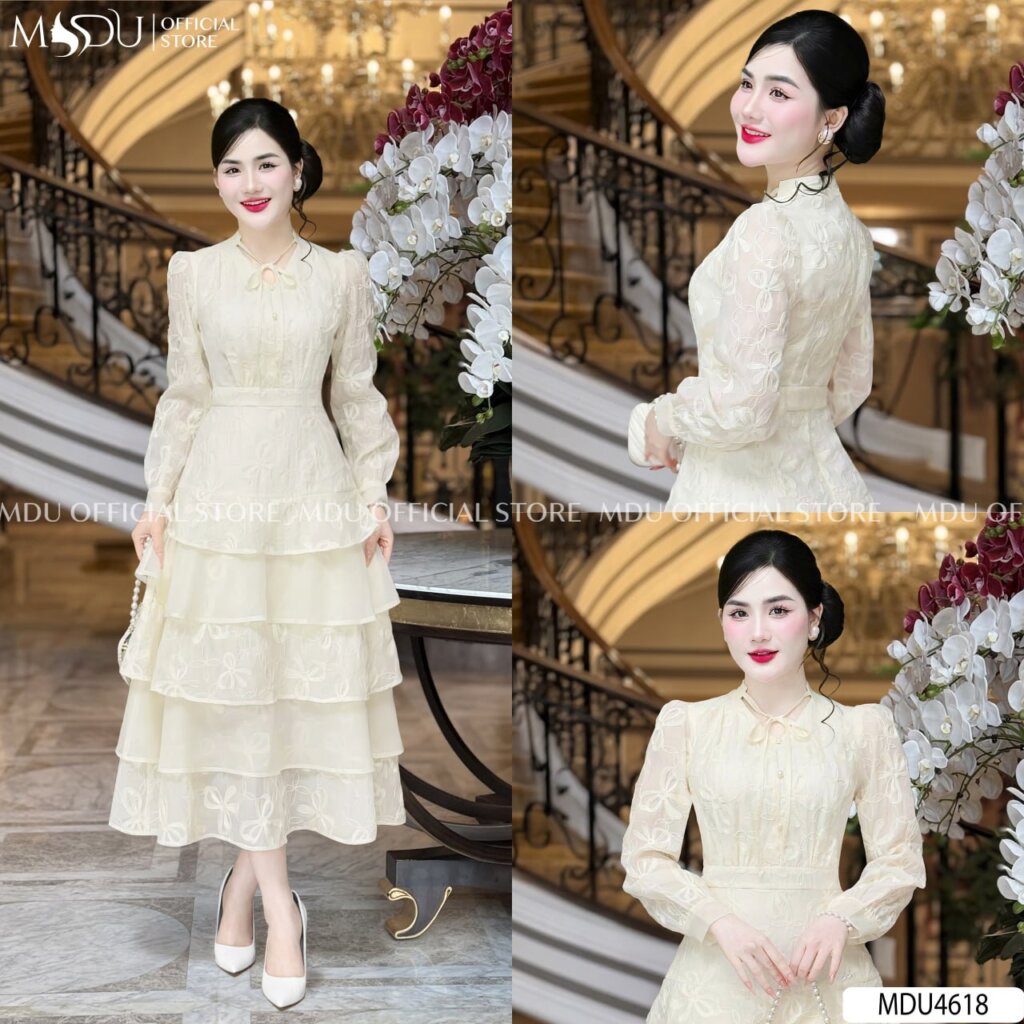 Top 5+ Đầm Công Chúa Cao Cấp Mà Cô Nàng Sành Điệu Không Thể Thiếu Trong Tủ Đồ 2 Đầm công chúa xếp ly tầng sang trọng