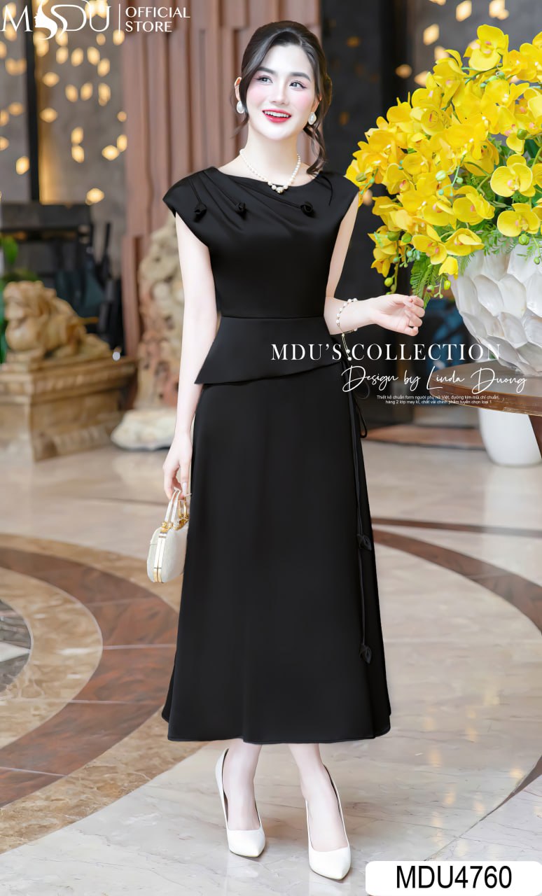 Váy Thiết Kế MDU4760 Đầm Peplum Tôn Eo Dáng Xòe Nhẹ Nổi Bật 23 Váy Thiết Kế MDU4760 – Sang Trọng Và Thanh Lịch Với Thiết Kế Peplum