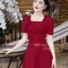 Váy Thiết Kế MDU4763 Màu Đỏ Hoa Đính Cổ Vuông Thanh Thoát 9 vay thiet ke mdu4763.1 Copy Mdu Fashion