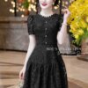 Váy Thiết Kế MDU4682 Váy Ren Đen Huyền Bí Cổ Đính Ngọc Trai 9 vay2 Mdu Fashion