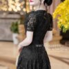 Váy Thiết Kế MDU4682 Váy Ren Đen Huyền Bí Cổ Đính Ngọc Trai 10 vay3 Mdu Fashion