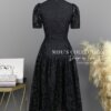 Váy Thiết Kế MDU4682 Váy Ren Đen Huyền Bí Cổ Đính Ngọc Trai 12 vay5 Mdu Fashion