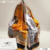 KLD003 - Khăn Thiết Kế Lụa Họa Tiết Cam Đen Hiện Đại 7 KLD0032 1 Mdu Fashion