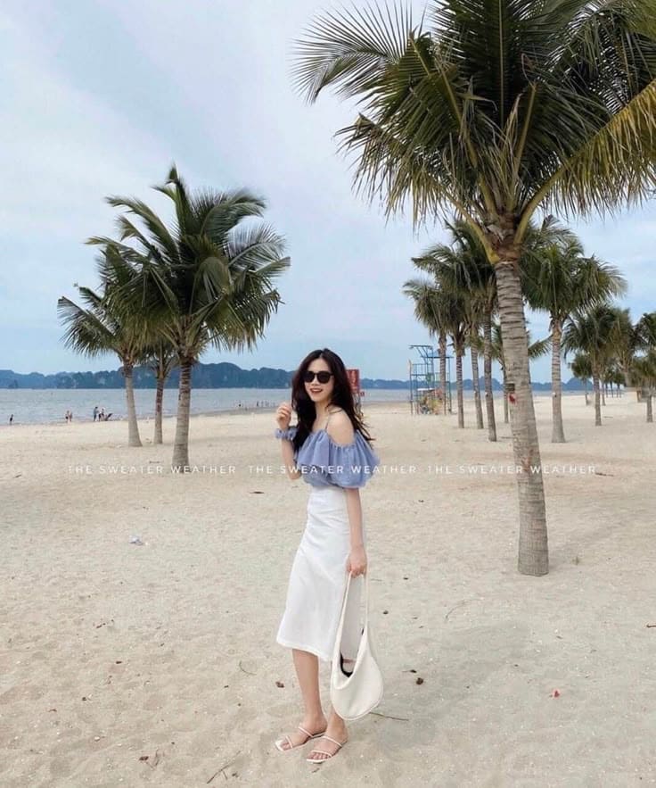 Tạo Dáng Chuẩn Đẹp Với Chân Váy Đi Biển Trong Mọi Hoàn Cảnh 6 Các kiểu chân váy đi biển đẹp mê hồn - Chân váy midi