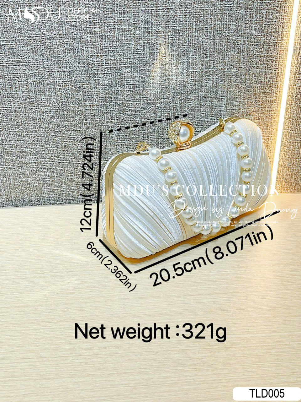 TLD005 Túi Xách Thiết Kế Ngọc Trai Tạo Điểm Nhấn 20 phu kien mdu tld005 1 1 Mdu Fashion