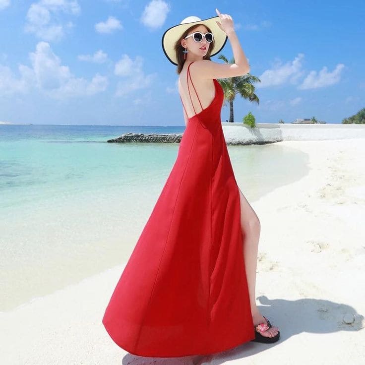 Hè Này Diện 5 Kiểu Váy Đi Biển Màu Đỏ Để Nổi Bật Hết Nấc 12 Cách Phối Đồ Với Váy Đi Biển Màu Đỏ - Bí Kíp Tỏa Sáng