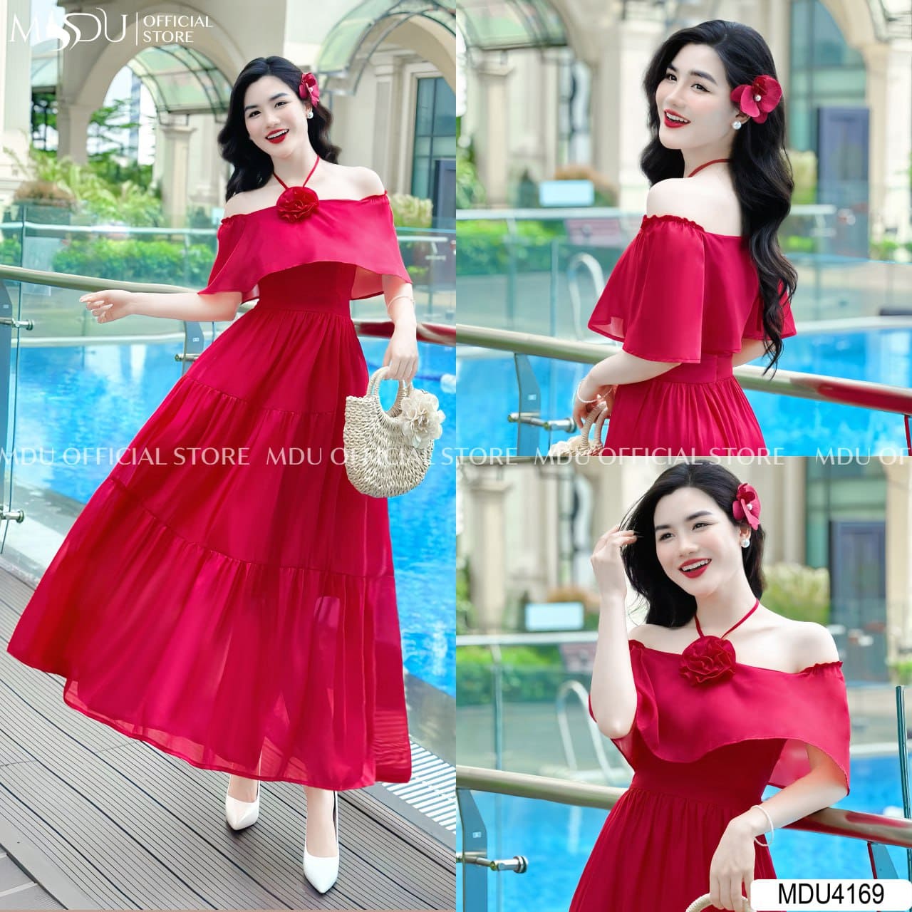 Hè Này Diện 5 Kiểu Váy Đi Biển Màu Đỏ Để Nổi Bật Hết Nấc 3 Các kiểu váy Đi Biển Màu Đỏ Đẹp Lung Linh -
