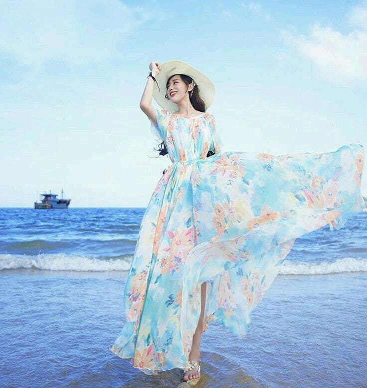 Học Ngay Cách Chọn Váy Maxi Đi Biển Cho Người Béo Để Che Bụng, Tôn Dáng 14 Phối Đồ Với Váy Maxi Đi Biển Cho Người Béo