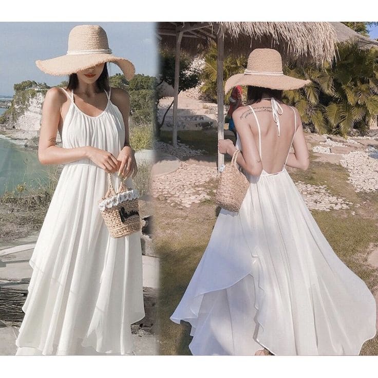 Khám Phá Sức Hút Của Váy Maxi Đi Biển Hai Dây Trong Mùa Hè 13 Cách phối đồ với váy maxi đi biển hai dây