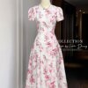 Váy Thiết Kế MDU4747 Cổ Tròn Tay Bồng Chiết Eo Khéo Léo 11 vay thiet ke MDU4747 3 Mdu Fashion