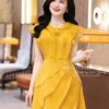 Váy Thiết Kế MDU4782 Tơ Óng Vàng Rực Hoa Nổi Uyển Chuyển 9 vay thiet ke MDU4782 1 Mdu Fashion