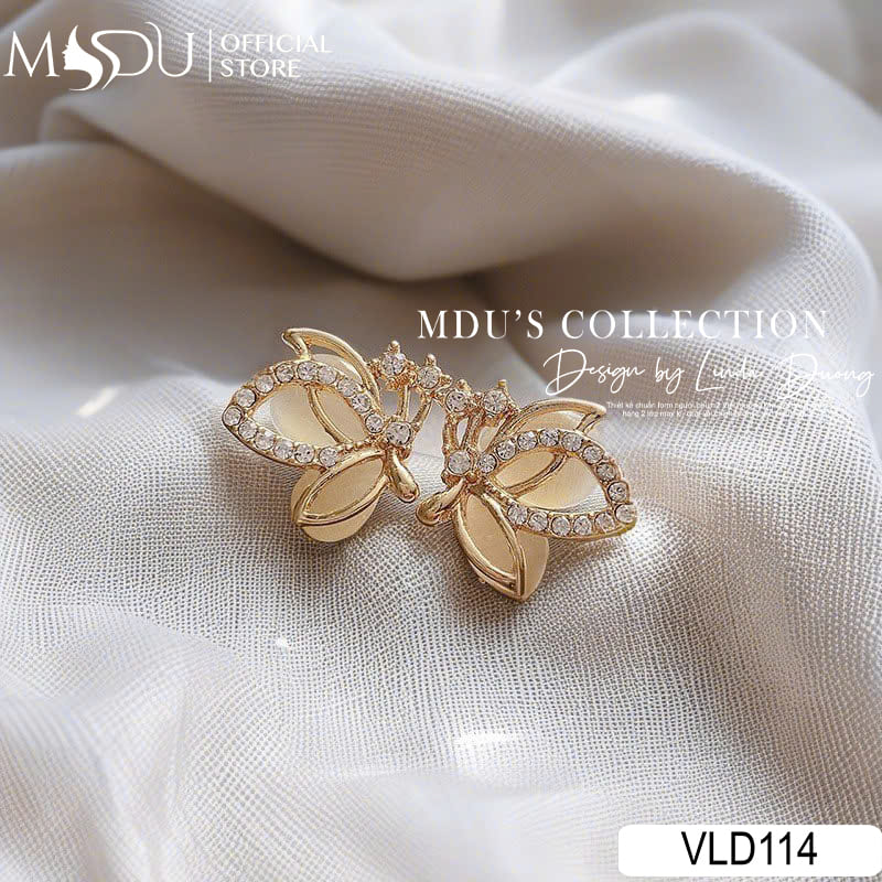 VLD114 – Hoa Tai Bướm Đính Đá Pha Lê Sang Trọng 20 VLD114 – Điểm Nhấn Tinh Tế Cho Phong Cách Nữ Tính