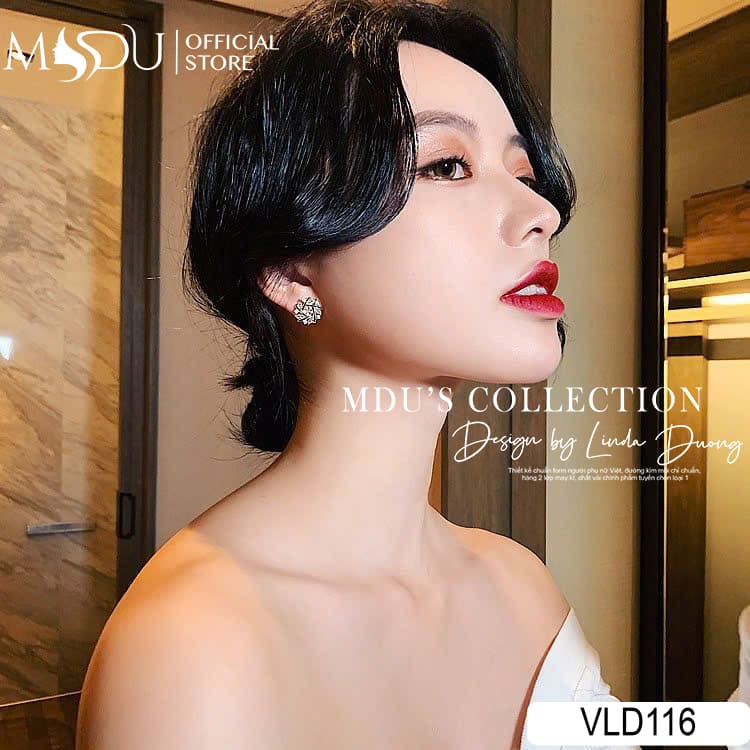 VLD116 – Hoa Tai Đính Đá Pha Lê Sang Trọng 19 VLD116 – Phụ Kiện Tỏa Sáng Cho Phái Đẹp Thanh Lịch