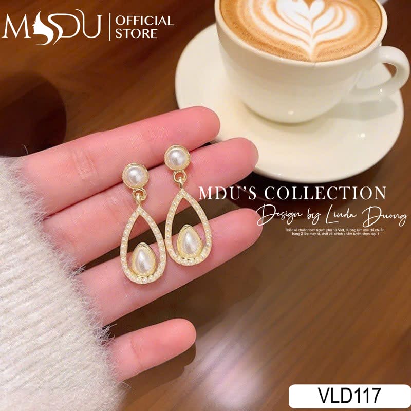 VLD117 – Hoa Tai Ngọc Trai Giọt Nước Sang Trọng 20 VLD117 – Hoa Tai Ngọc Trai Giọt Nước Thanh Lịch