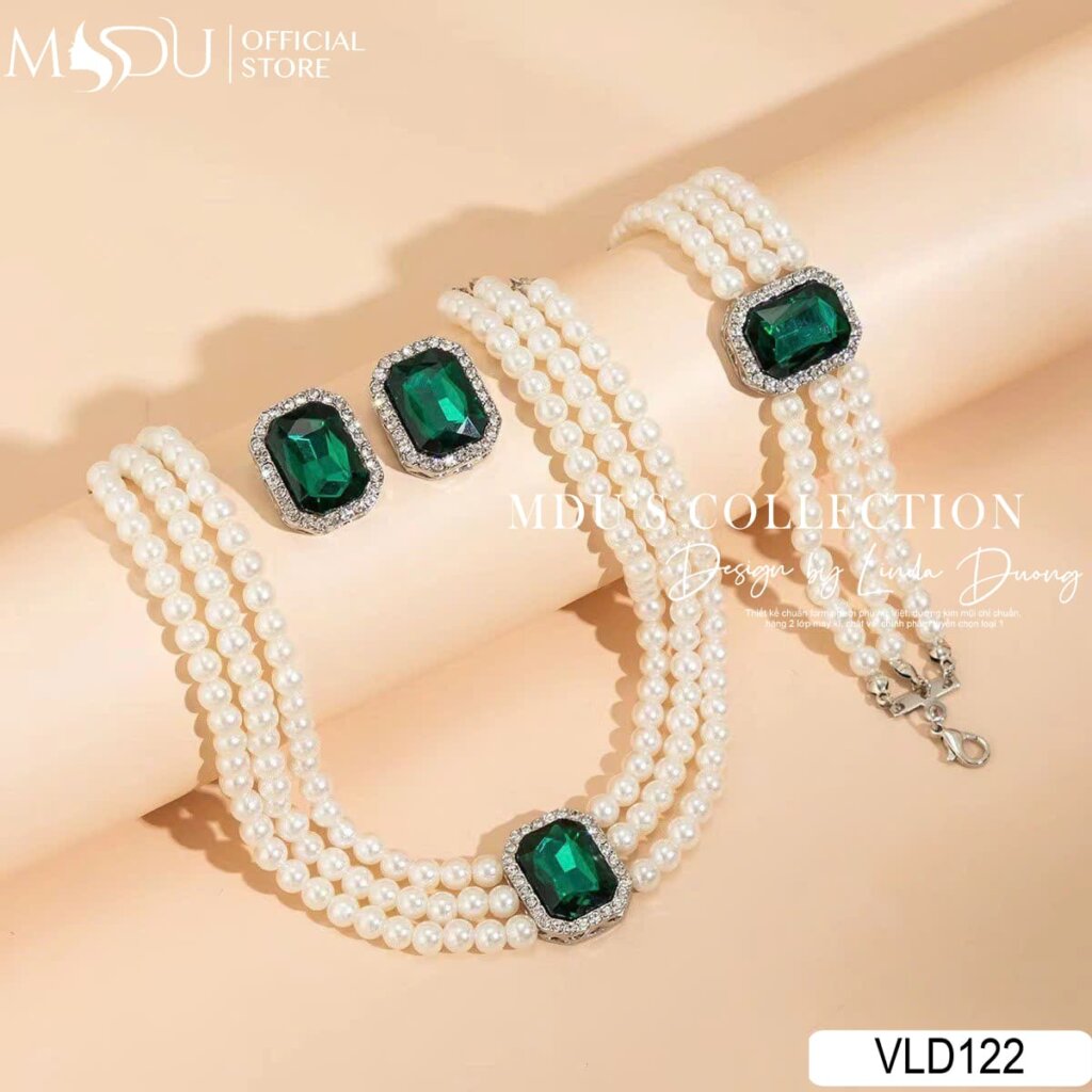VLD122 – Bộ Trang Sức Ngọc Trai Sang Trọng Và Thanh Lịch 19 VLD122 – Phụ Kiện Hoàn Hảo Cho Phong Cách Quý Phái