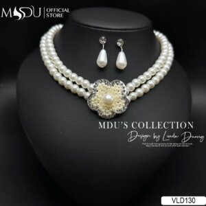 Bộ Trang Sức Ngọc Trai Hoa Đính Hạt VLD130 Đẳng Cấp