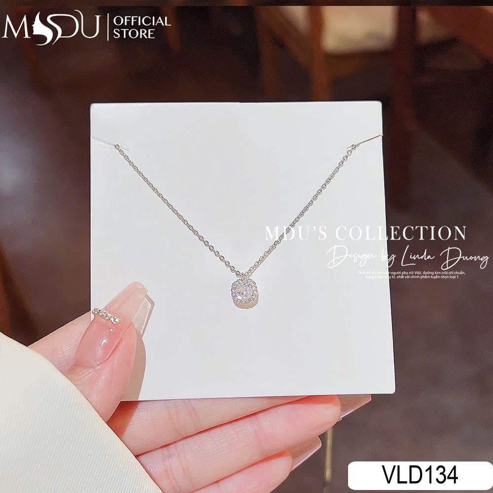 VLD134 – Dây Chuyền Mặt Đá Tròn Pha Lê Thanh Lịch 19 VLD134 – Dây Chuyền Mặt Đá Pha Lê Thanh Lịch