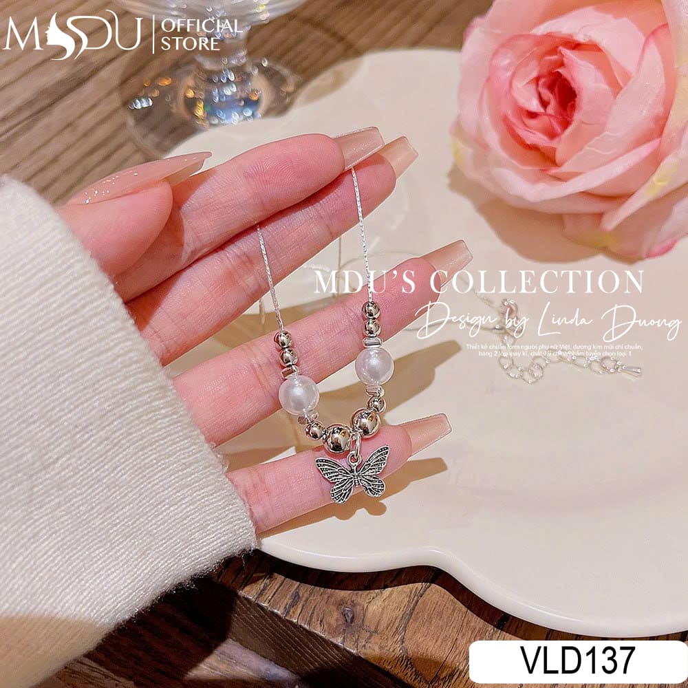 VLD137 – Dây Chuyền Ngọc Trai Phối Mặt Bướm Kim Loại Tinh Xảo 20 VLD137 – Dây Chuyền Ngọc Trai Mặt Bướm Dịu Dàng