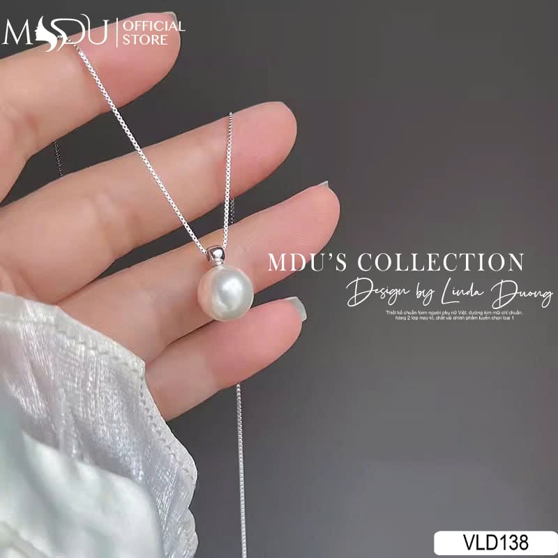 VLD138 – Dây Chuyền Mặt Ngọc Trai Tròn Thanh Nhã 19 Phụ Kiện Đơn Giản Mà Sang Trọng Cho Quý Cô VLD138