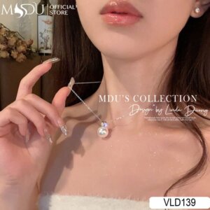 VLD139 – Dây Chuyền Ngọc Trai Kèm Đá Pha Lê Thanh Lịch