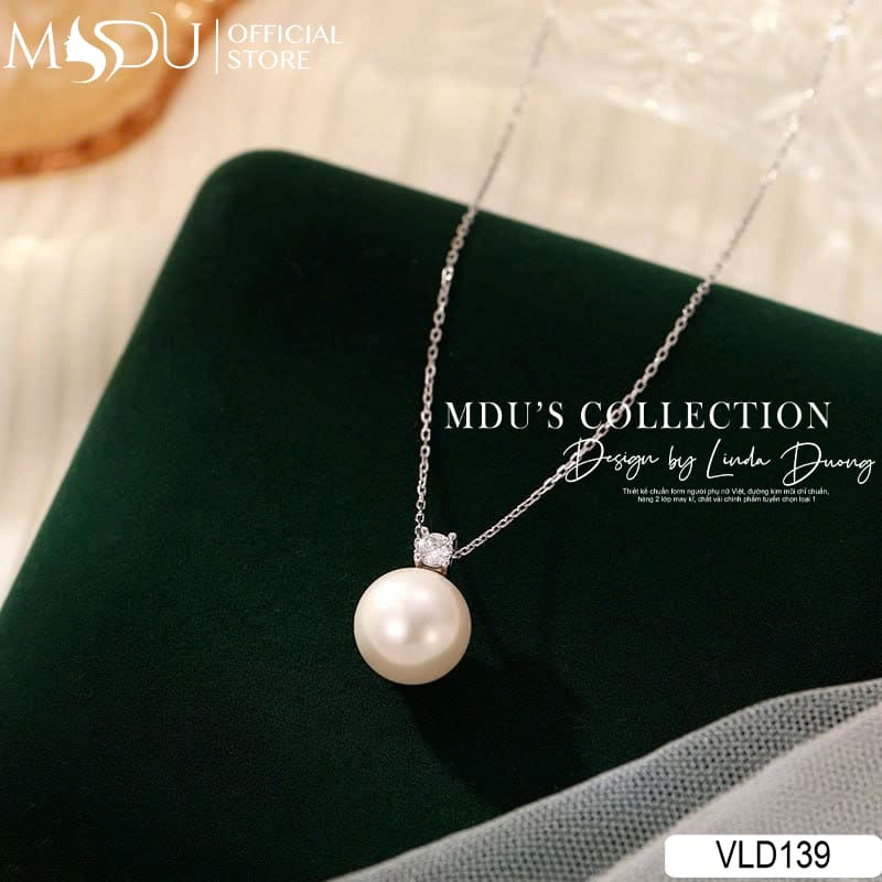 VLD139 – Dây Chuyền Mặt Ngọc Trai Tròn Kèm Đá Pha Lê Lấp Lánh 19 Tỏa Sáng Tinh Tế Với VLD139 – Phụ Kiện Nữ Tính