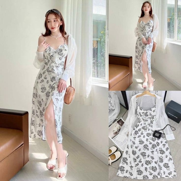 Váy 2 Dây Hoa Đi Biển Đơn Giản Nhưng Đầy Quyến Rũ Và Thời Trang 10 Xu hướng váy 2 dây hoa đi biển năm 2025
