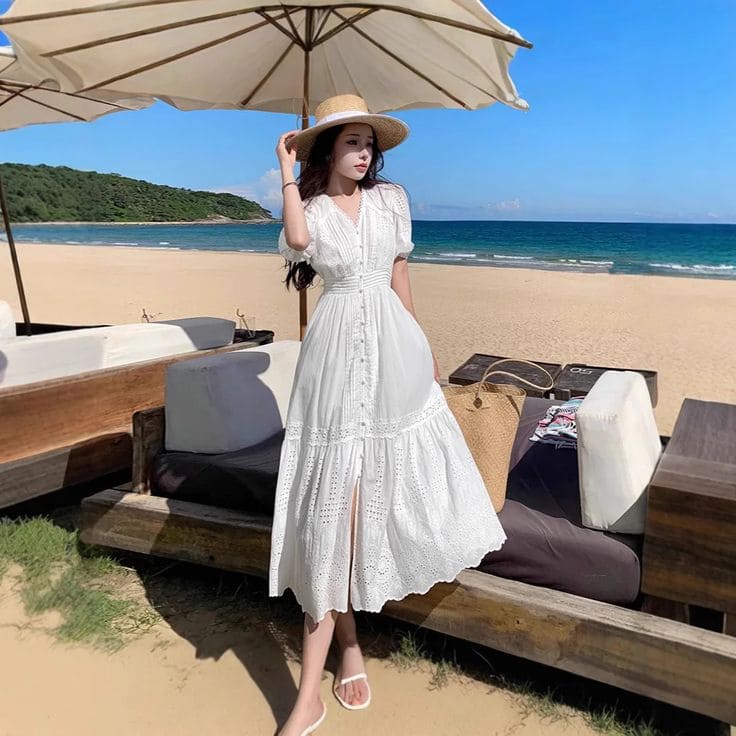 Váy Đi Biển Kín Đáo: Nét Duyên Dáng Tinh Tế Cho Nàng Thơ Bên Bờ Biển 7 Váy đi biển kín đáo Bohemian