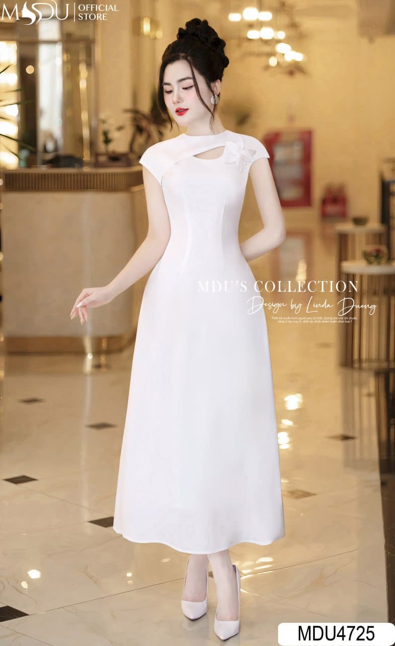 Gợi Ý TOP 5+ Váy Maxi Trắng Đi Biển Khiến Ai Cũng Phải Ngoái Nhìn 5 Các Kiểu Váy Maxi Trắng Đi Biển Đẹp Lung Linh - Váy Cut Out