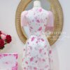 Váy Thiết Kế MDU4854 Tay Bồng Họa Tiết Hoa Hồng Tinh Tế 11 vay thiet ke MDU4854 4 Mdu Fashion