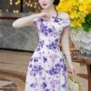 Váy Thiết Kế MDU4861 Lệch Vai Hoa Tím Lụa Latin Xòe Nhẹ Dịu Dàng 9 vay thiet ke MDU4861 1 Mdu Fashion