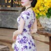 Váy Thiết Kế MDU4861 Lệch Vai Hoa Tím Lụa Latin Xòe Nhẹ Dịu Dàng 10 vay thiet ke MDU4861 2 Mdu Fashion