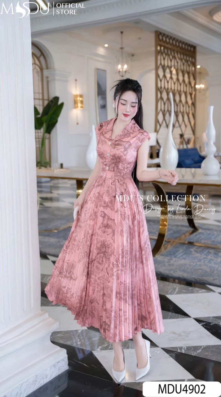Váy Thiết Kế MDU4902 Cổ Vest Họa Tiết Trừu Tượng Xòe Ly Quạt Tôn Dáng 23 Váy Thiết Kế MDU4902 – Cổ Vest Cách Điệu, Họa Tiết Trừu Tượng Và Dáng Xòe Tôn Dáng