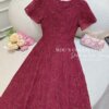 Váy Thiết Kế MDU4954 Linen Kim Tuyến Hoa Thêu Nổi Cổ Vuông Hoa 3D Duyên Dáng 12 vay thiet ke MDU4954 4 Mdu Fashion