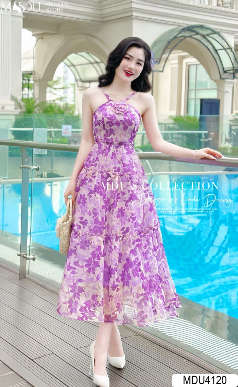 Top 5 Mẫu Đầm Maxi Voan Đi Biển Dành Riêng Cho Nàng 7 Các kiểu đầm maxi voan đi biển hot nhất hiện nay - Đầm maxi cổ yếm