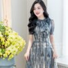 Váy Thiết Kế MDU4984 Tơ Óng Cao Cấp Cổ Bèo Đính Hoa Vai Sang Trọng 9 vay thiet ke MDU4984 1 Mdu Fashion