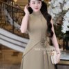 Váy Thiết Kế MDU4957 Chất Chéo Nhật Mịn Lì Hoa Đính Eo Thủ Công Trang Nhã 11 vay thiet ke mdu4957 2 Mdu Fashion