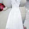 Váy Thiết Kế MDU4983 Tơ Nhũ Trắng Nhẹ Dài Xòe Cổ V Chéo Phối Ren Thêu Nổi Tinh Khôi Và Sang Trọng 12 vay thiet ke mdu4983 4 Mdu Fashion