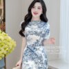 Váy Thiết Kế MDU4990 Lụa Satin In Họa Tiết Dáng Ôm Nhẹ Chiết Eo Tinh Tế 10 vay thiet ke mdy4990 1 Mdu Fashion