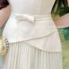 Váy Thiết Kế MDU5125 Lụa Mango Ý Peplum Giả Chân Váy Xếp Ly Màu Be Kem 11 vay thiet ke MDU5125 2 Mdu Fashion