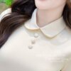 Váy Thiết Kế MDU5125 Lụa Mango Ý Peplum Giả Chân Váy Xếp Ly Màu Be Kem 10 vay thiet ke MDU5125 3 Mdu Fashion